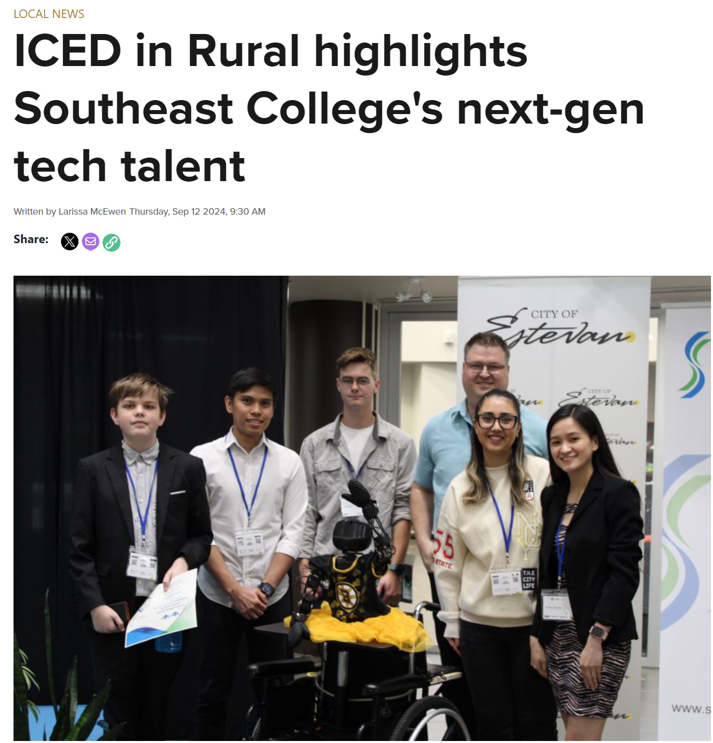 Featured image for “ICED in Rural highlights Southeast College’s next-gen tech talent”